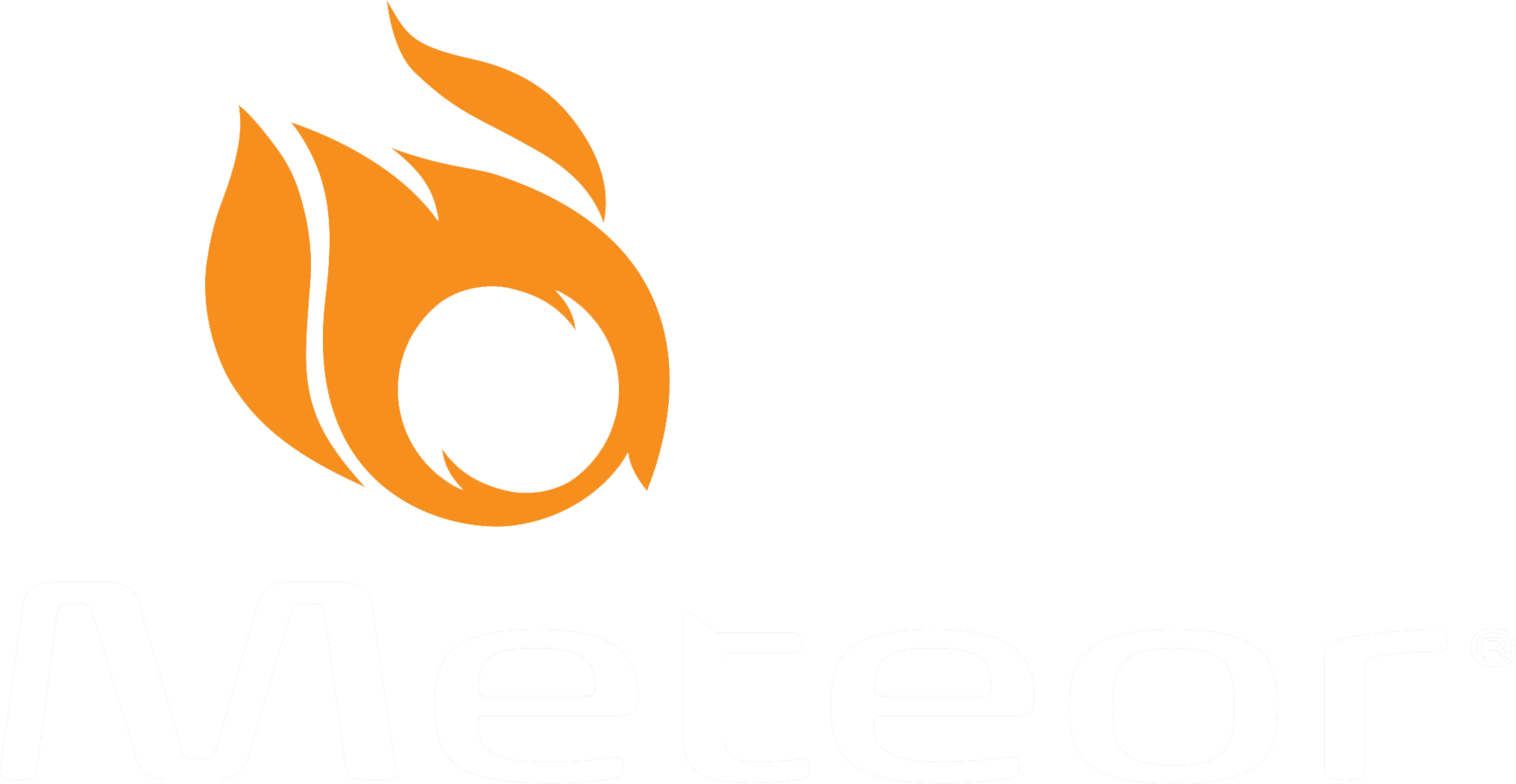 Meteor logo hvid