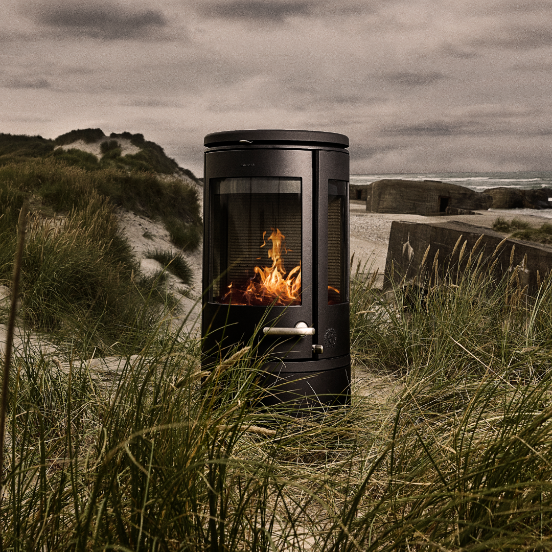 Morsø brændeovn ved kysten